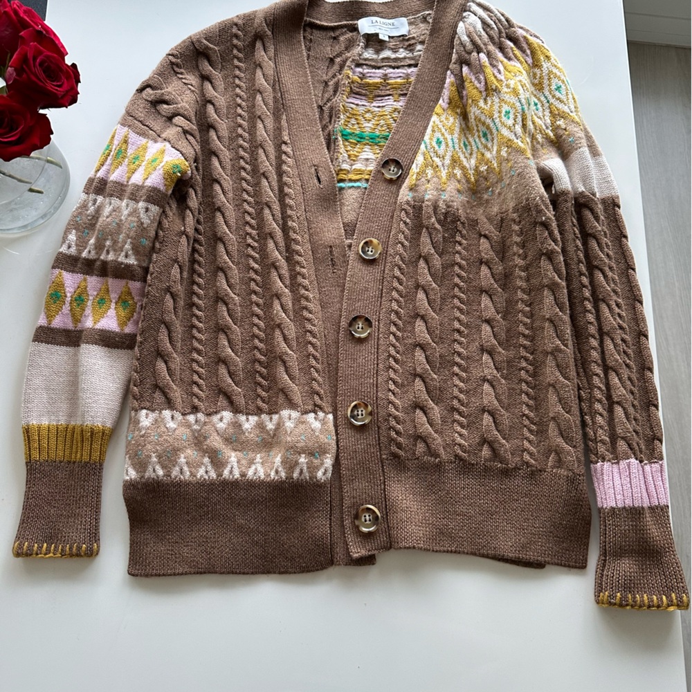 La Ligne fair isle sweater size small!
